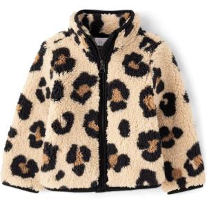 imageThe Childrens Place Baby Girls and Toddler Sherpa JacketLeopard