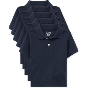 imageThe Childrens Place Baby and Toddler Boys Short Sleeve Polo ShirtNautico 5pack