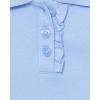 imageThe Childrens Place girls Short Sleeve Ruffle Pique PoloBlue