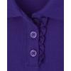 imageThe Childrens Place girls Short Sleeve Ruffle Pique PoloRegal Violet Single