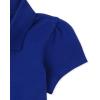 imageThe Childrens Place girls Short Sleeve Ruffle Pique PoloRenew Blue Single