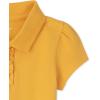 imageThe Childrens Place girls Short Sleeve Ruffle Pique PoloYellow Pencil Single