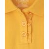 imageThe Childrens Place girls Short Sleeve Ruffle Pique PoloYellow Pencil Single