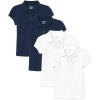 imageThe Childrens Place Ruffle Pique PoloTidalWhite 4pack