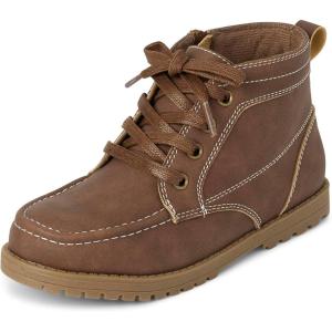 imageThe Childrens Place Boys Ankle Boot ChukkaBrown Lace Up