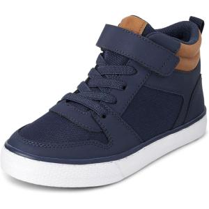 imageThe Childrens Place Boys Casual Lace Up Hi Top SneakerNavy