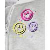 imageThe Childrens Place Girls Long Sleeve Active Hooded Fleece Full Zip UpLunar Graphic