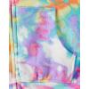 imageThe Childrens Place Girls Long Sleeve Active Hooded Fleece Full Zip UpMulticolor Tie Dye