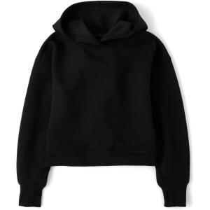 imageThe Childrens Place Girls Active Long Sleeve Hooded SweatshirtBlack