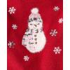 imageThe Childrens Place Girls Long Sleeve Crew Neck Pullover SweaterRed Snowman