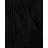 imageThe Childrens Place Girls Long Sleeve Cropped Hooded Zip UpBlack Happy Face