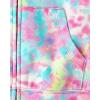 imageThe Childrens Place Girls Long Sleeve Cropped Hooded Zip UpBright Pink Tie Dye
