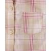 imageThe Childrens Place Girls Long Sleeve Twill Tie Front Button Down ShirtLatte Plaid