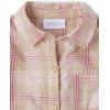 imageThe Childrens Place Girls Long Sleeve Twill Tie Front Button Down ShirtLatte Plaid