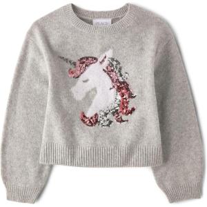 imageThe Childrens Place Girls Long Sleeve Crew Neck Pullover SweaterUnicorn