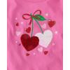 imageThe Childrens Place Girls Long Sleeve Graphic Top with Back DetailCherry Hearts