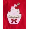 imageThe Childrens Place Girls Long Sleeve Graphic Top with Back DetailRed Cupcake