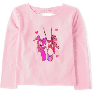 imageThe Childrens Place Girls Long Sleeve Graphic Top with Back DetailBallet Shoes