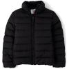 imageThe Childrens Place Girls Medium Weight WindResistant WaterResistant Puffer JacketBlack
