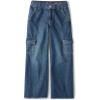 imageThe Childrens Place Girls Wide Leg Denim JeansConnie Wash Cargo