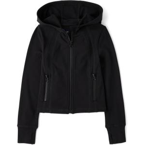 imageThe Childrens Place Girls Active Full Zip Hooded JacketBlack
