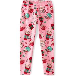 imageThe Childrens Place Girls Assorted Everyday Cozy Lined LeggingsChristmas Print