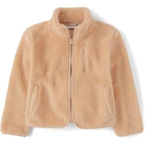 imageThe Childrens Place Girls Cozy Sherpa FullZip JacketToast