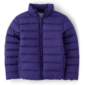 imageThe Childrens Place Girls Medium Weight WindResistant WaterResistant Puffer JacketSolar Storm