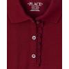 imageThe Childrens Place Girls Short Sleeve Ruffle Polo DressRubine