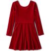 imageThe Childrens Place Big Girls Long Sleeve Casual DressRed Velour