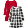 Printed Birch Plaid_black_simply White 2-pack