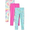 imageThe Childrens Place Girls Assorted Everyday Pull on LeggingsTie DyeIconsPink 3pack