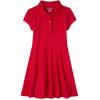 imageThe Childrens Place Girls Short Sleeve Ruffle Polo DressRuby