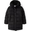 imageThe Childrens Place girls Medium Weight Jacket Wind WaterResistantBlack Long Puffer
