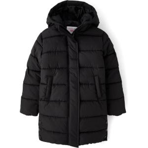 imageThe Childrens Place girls Medium Weight Jacket Wind WaterResistantBlack Long Puffer