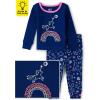 imageThe Childrens Place Baby Girls and Toddler Long Sleeve Top and Pants Snug Fit 100 Cotton 2 Piece Pajama SetGlow Unicorn