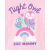 imageThe Childrens Place Baby Girls and Toddler Long Sleeve Top and Pants Snug Fit 100 Cotton 2 Piece Pajama SetPink Night Owl