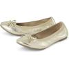 imageThe Childrens Place Girls Closed Toe Ballet FlatMetallic Gold Bow