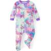 imageThe Childrens Place Baby Girls Foil Unicorn Fleece One Piece PajamasFoil Unicorn