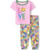 imageThe Childrens Place Baby Girls Short Sleeve Top and Pants 2 Piece Pajama SetsLove My Daddy