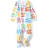imageThe Childrens Place Baby Girls and Toddler Long Sleeve 100 Cotton ZipFront One Piece Footed PajamaVday Love Multi