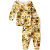 imageThe Childrens Place Baby Girls and Toddler Long Sleeve Top and Pants Snug Fit 100 Cotton 2 Piece Pajama SetWhite Daisy