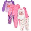 imageThe Childrens Place Baby Girls and Toddler Long Sleeve Top and Pants Snug Fit 100 Cotton 3 Pack Pajama SetCute Critter 3 Pack