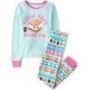 imageThe Childrens Place Girls Long Sleeve Top and Pants Snug FitSmore Fairisle