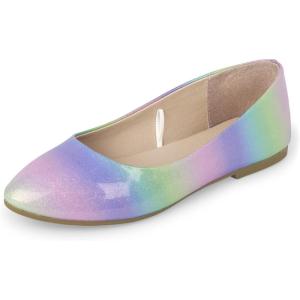 imageThe Childrens Place Girls Closed Toe Ballet FlatRainbow Ombre