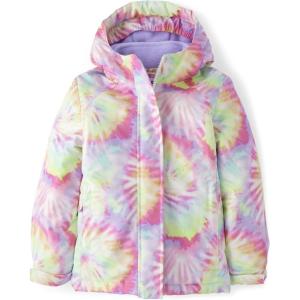 imageThe Childrens Place Girls Heavy 3 in 1 Winter Jacket Wind WaterResistant Shell Fleece InnerFrench Rose