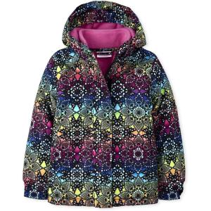 imageThe Childrens Place Girls Heavy 3 in 1 Winter Jacket Wind WaterResistant Shell Fleece InnerMulti Medallion
