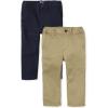imageThe Childrens Place Baby Boys and Toddler Stretch Skinny Chino PantsFlaxNew Navy 2pack