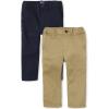 imageThe Childrens Place Baby Boys and Toddler Stretch Skinny Chino PantsFlaxTidal 2pack