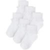 imageThe Childrens Place Girls Turn Cuff Socks Variety PackWhite 6pack